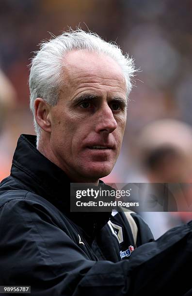 Mick McCarthy, the Wolves manager looks on during the Barclays Premier match between Wolverhampton Wanderers and Sunderland at Molineaux on May 9,...