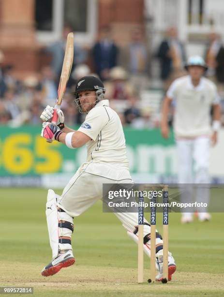 Brendon McCullum of New Zealand hits out during the 1st Test match between England and New Zealand at Lord's Cricket Ground, London, 23rd May 2015....