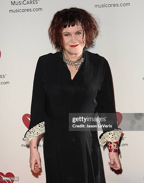 Exene Cervenka of the band X attends the 6th annual MusiCares MAP Fund benefit concert at Club Nokia on May 7, 2010 in Los Angeles, California.