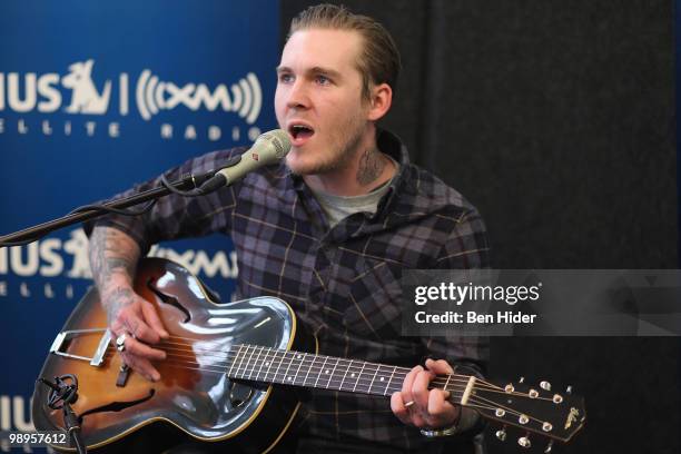 Singer Brian Fallon of The Gaslight Anthem visits SIRIUS XM Studio on May 10, 2010 in New York City.