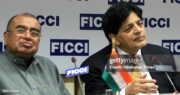 Salman Faruqui, Deputy Chairman of Planing Commission of Pakistan with K.K. Modi, former President of FICCI and Chairman of Modi Enterprises,...