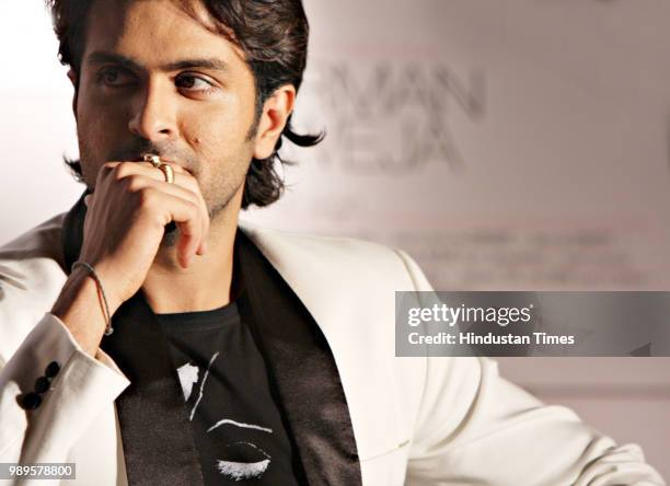 Actor Harman Baweja photographed during a press conference on June 23, 2008 in New Delhi, India.