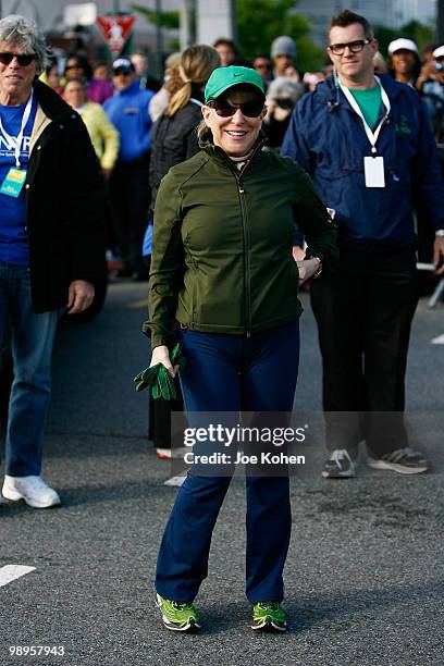 Actress Bette Midler attends a charity walk to celebrate the 10th anniversary of "O, The Oprah Magazine" on May 9, 2010 in New York City.