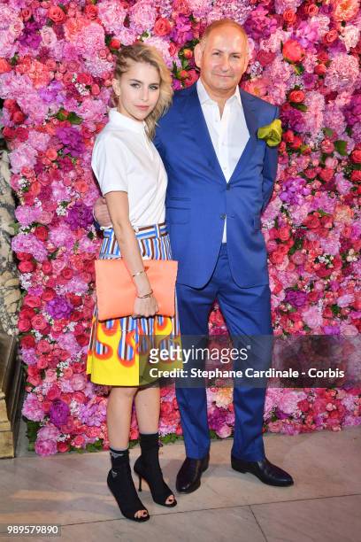 Caroline Daur and MAC Cosmetics President John Dempsey attend the Schiaparelli Haute Couture Fall/Winter 2018-2019 show as part of Haute Couture...