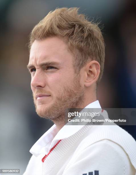 Stuart Broad of England waits for the presentation ceremony after the 2nd Test match between England and New Zealand at Headingley, Leeds, 2nd June...