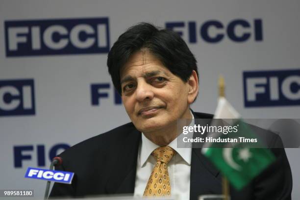 Salman Faruqui, Deputy Chairman of Planing Commission of Pakistan, during the interactive business meeting at Federation House on June 26, 2008 in...