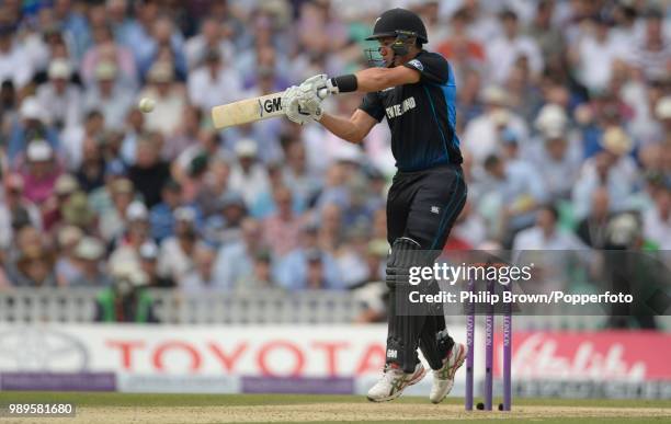 Ross Taylor of New Zealand hits out during his innings of 119 not out in the 2nd Royal London One Day International between England and New Zealand...