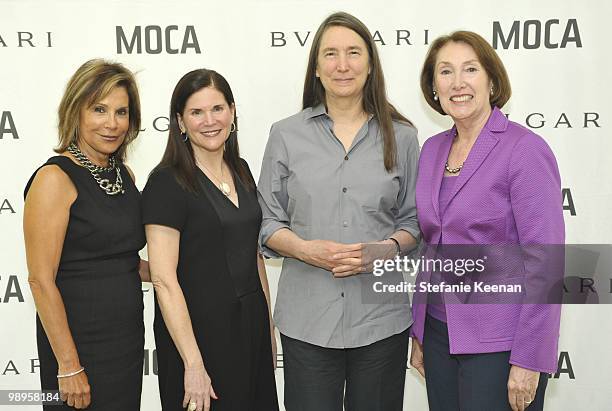 Marilyn Resnick, Marla Diamond, Jenny Holzer and Pamela J. Smith attend 6th MOCA Award honoring Distinguished Women in the Arts presented by BVLGARI...