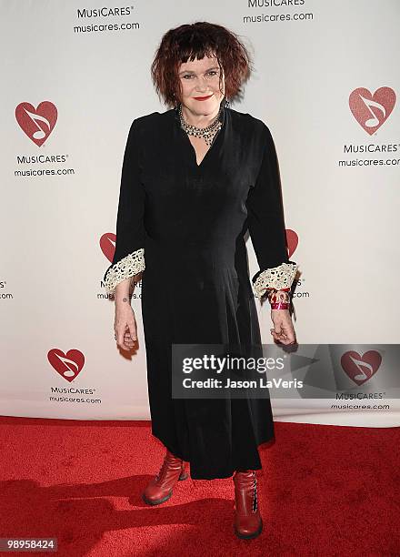 Exene Cervenka of the band X attends the 6th annual MusiCares MAP Fund benefit concert at Club Nokia on May 7, 2010 in Los Angeles, California.