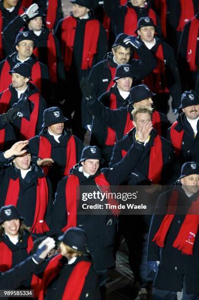 Winter Olympic Games : Salt Lake City, 02/8/2002, Salt Lake City, Utah, United States --- Members Of Great Britain'S Olympic Team Enter Opening...