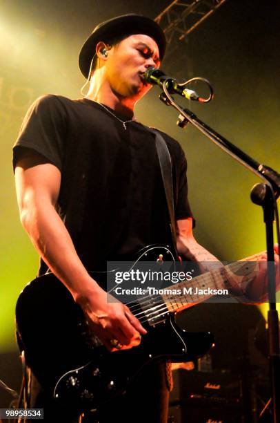 Dougie Mandagi of The Temper Trap performs on stage at O2 Academy on May 10, 2010 in Newcastle upon Tyne, England.