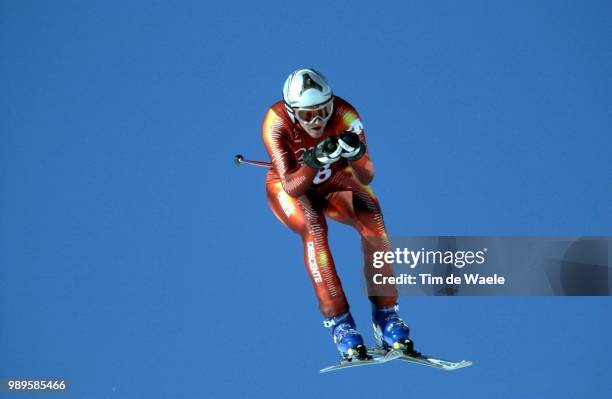 Winter Olympic Games : Salt Lake City, 2/9/02, Huntsville, Utah, United States --- Darin Mc Beath Of Canada During The Second Training Run For The...