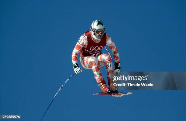 Winter Olympic Games : Salt Lake City, 2/9/02, Huntsville, Utah, United States --- Claude Cretier Of France During The Second Training Run For The...