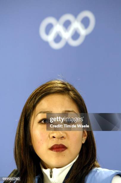 Winter Olympic Games : Salt Lake City, 02/8/02, Salt Lake City, Utah, United States --- Us Figure Skater Michelle Kwan At A Press Appearance By The...