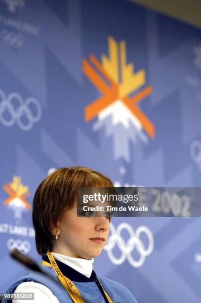 Winter Olympic Games : Salt Lake City, 02/8/02, Salt Lake City, Utah, United States --- Us Figure Skater Sarah Hughes At A Press Appearance By The Us...