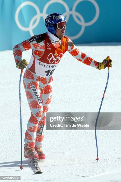 Winter Olympic Games : Salt Lake City, 2/10/02, Huntsville, Utah, United States --- Pierre-Emmanuel Dalcin At The Men'S Downhill During The 2002...