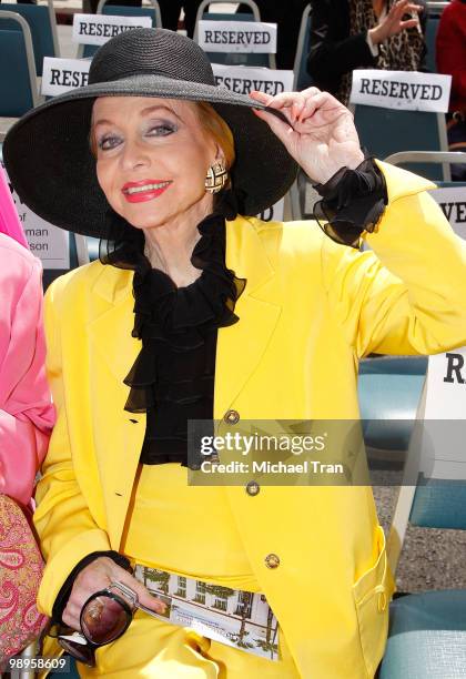 Anne Jeffreys attends the Hollywood Station Post Office dedication ceremony to the former honorary Mayor of Hollywood Johnny Grant held at Hollywood...