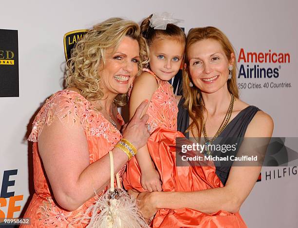 Nancy Davis, daughter Mariella Davis and actress Kelly Rutherford arrive at the 17th Annual Race to Erase MS event co-chaired by Nancy Davis and...