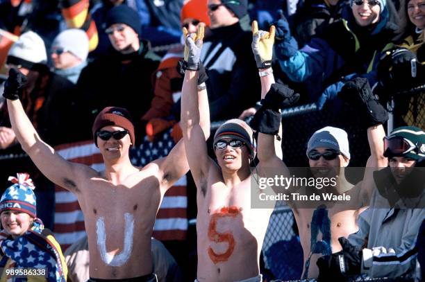 Winter Olympic Games : Salt Lake City, Supporters2/10/02, Park City, Utah, United States --- Us Fans Show Their Enthusiasm And More During The...