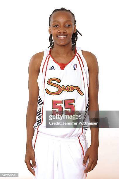 Pauline Love of the Connecticut Sun poses for a portrait during the 2010 WNBA Media Day on April 26, 2010 at Mohegan Sun Arena in Uncasville,...