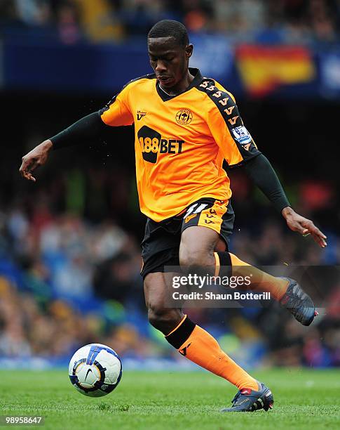 Maynor Figueroa of Wigan Athletic in action during the Barclays Premier League match between Chelsea and Wigan Athletic at Stamford Bridge on May 9,...