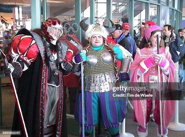 Winter Olympic Games : Salt Lake City, 2/11/02, West Valley City, Utah, United States --- Entertainers Sporting Their Finest Hockey Attire Keep The...