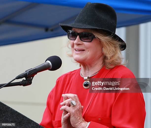 Actress Angie Dickinson attends the Johnny Grant post office dedication at the Hollywood post office on May 10, 2010 in Los Angeles, California.
