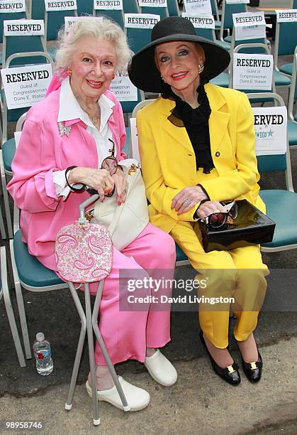 Actresses Ann Rutherford and Anne Jeffreys attend the Johnny Grant post office dedication at the Hollywood post office on May 10, 2010 in Los...