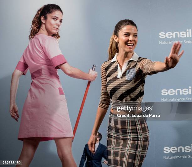 Actress Juana Acosta attends the 'El Jefe' photocall at Palacio de la Prensa cinema on July 2, 2018 in Madrid, Spain.