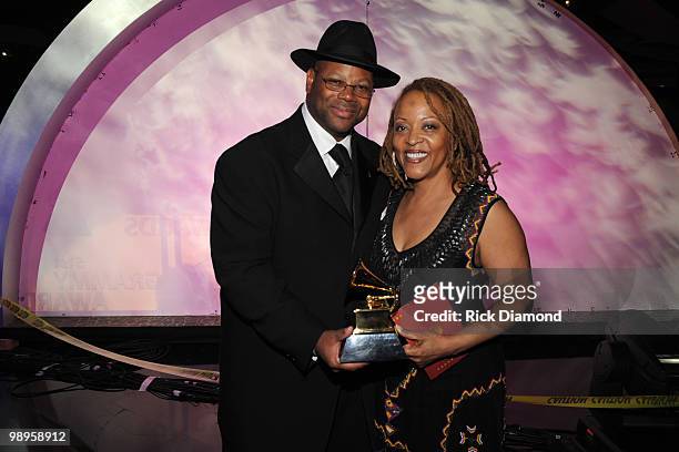 Recording Academy Chair Jimmy Jam and singer Cassandra Wilson attend the 51st Annual GRAMMY Awards held at the Staples Center on February 8, 2009 in...