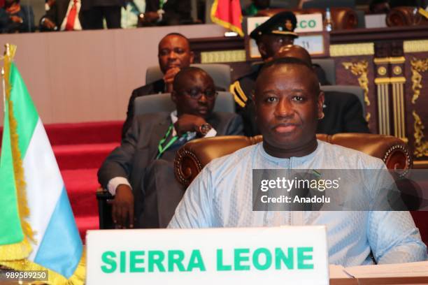 Sierra Leonean President Alpha Conde attends the 31st African Union Summit with focus on anti-corruption in Nouakchott, Mauritania on July 02, 2018.