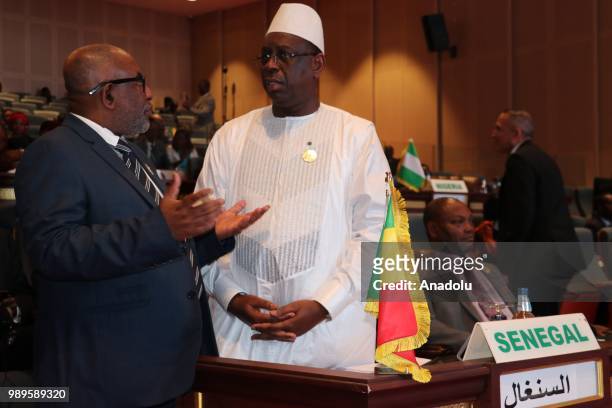Senegalese President Macky Sall attends the 31st African Union Summit with focus on anti-corruption in Nouakchott, Mauritania on July 02, 2018.