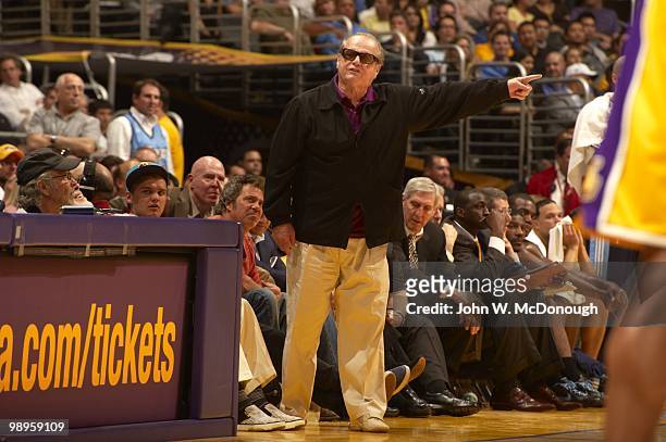 Playoffs: Celebrity actor Jack Nicholson during Game 2 vs Utah Jazz. Los Angeles, CA 5/4/2010 CREDIT: John W. McDonough