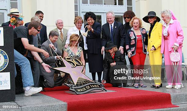 Attendees including singer Brenda Jackson, Postmaster of Los Angeles Mark H. Anderson, producer Vin Di Bona, Hollywood Chamber of Commerce president...