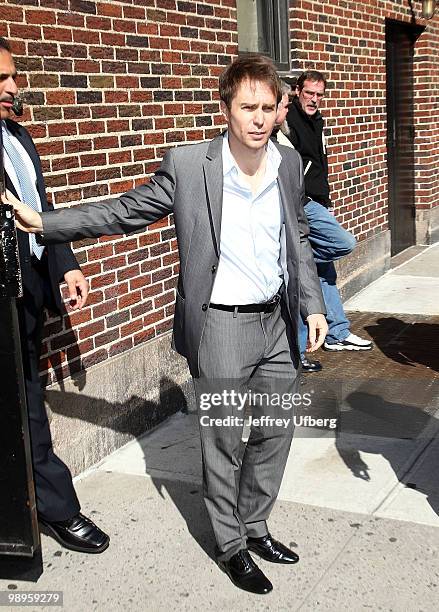 Actor Sam Rockwell visits "Late Show With David Letterman" at the Ed Sullivan Theater on May 10, 2010 in New York City.