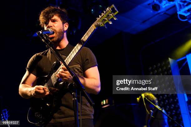 Yannis Philippakis of Foals performs on stage at Electric Ballroom on May 10, 2010 in London, England.