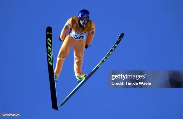 Winter Olympic Games : Salt Lake City, 2/13/02, Park City, Utah, United States --- Adam Malysz In The Men'S Ski Jumping Individual K120 Final Round,...
