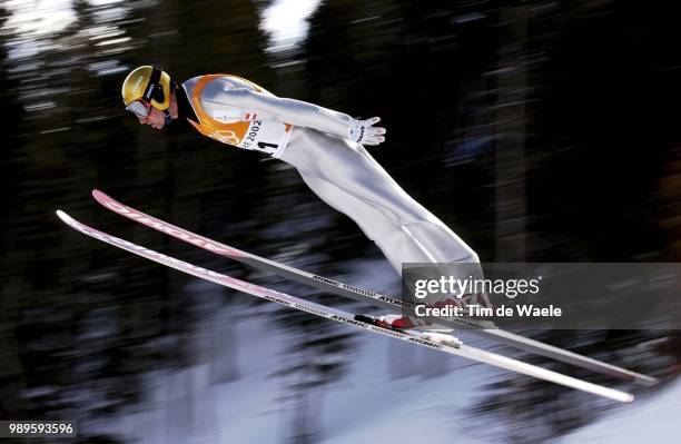 Winter Olympic Games : Salt Lake City, 1/13/02, Park City, Utah, United States --- Stefan Horngacher In The Ski Jumping Individual K120 Final...