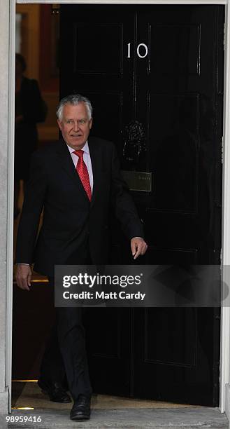 Peter Hain, the Welsh secretary, leaves Downing Street following a cabinet meeting on May 10, 2010 in London, England. Prime Minister Gordon Brown...