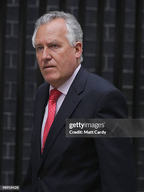 Peter Hain, the Welsh secretary, leaves Downing Street following a cabinet meeting on May 10, 2010 in London, England. Prime Minister Gordon Brown...