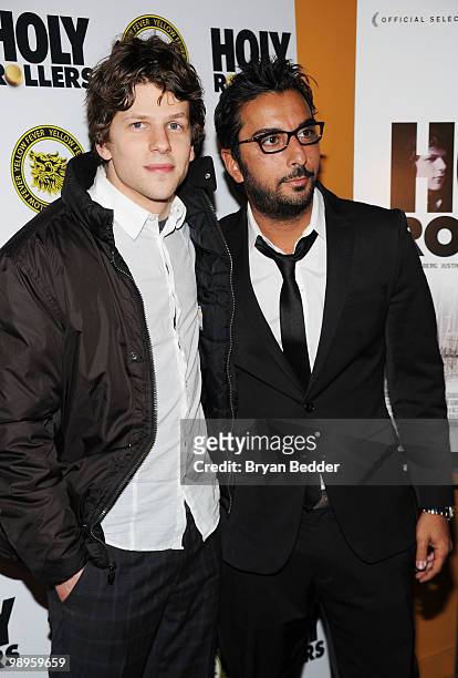 Actors Jesse Eisenberg and Danny Abeckaser attend the "Holy Rollers" premiere at Landmark's Sunshine Cinema on May 10, 2010 in New York City.