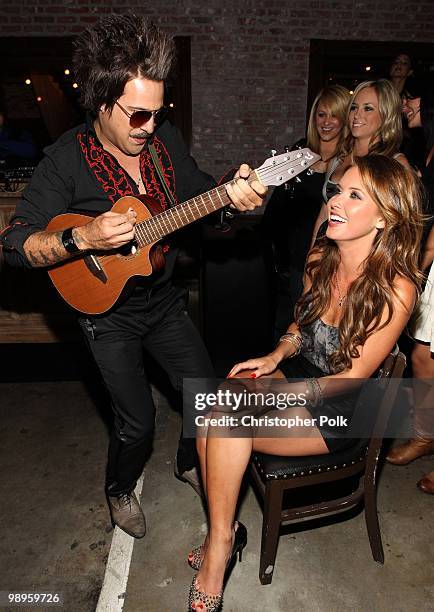 Ryan Cabrera serenades Audrina Patridge for her 25th birthday at Las Palmas Latin Supper Club on May 9, 2010 in Hollywood, California.