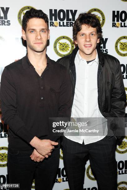 Actors Justin Bartha and Jessie Eisenberg attend the "Holy Rollers" premiere at Landmark's Sunshine Cinema on May 10, 2010 in New York City.