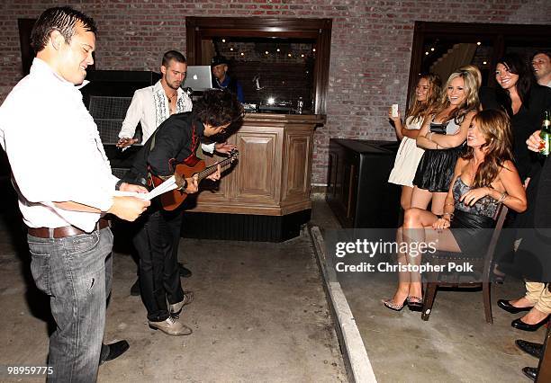 Ryan Cabrera serenades Audrina Patridge for her 25th birthday at Las Palmas Latin Supper Club on May 9, 2010 in Hollywood, California.