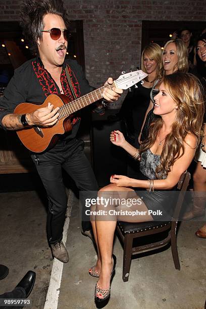 Ryan Cabrera serenades Audrina Patridge for her 25th birthday at Las Palmas Latin Supper Club on May 9, 2010 in Hollywood, California.