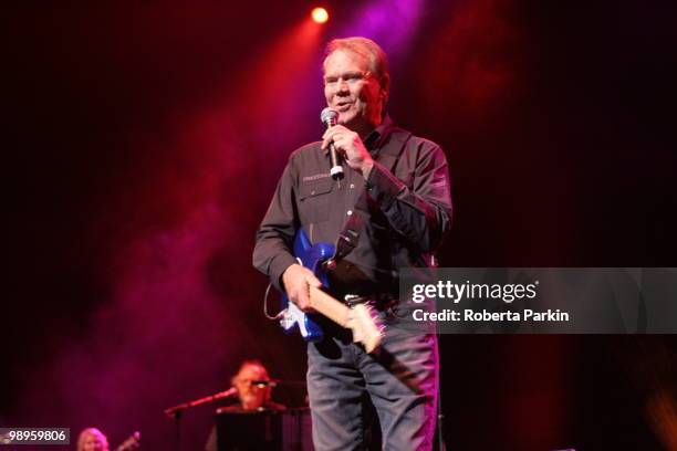 Glen Campbell performs on stage at the Royal Festival Hall on May 10, 2010 in London, England.