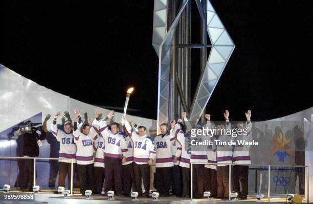 Winter Olympic Games : Salt Lake City, 02/8/2002, Salt Lake City, Utah, United States --- Mike Eruzione , Captain Of The 1980 Us Olympic Hockey Team...
