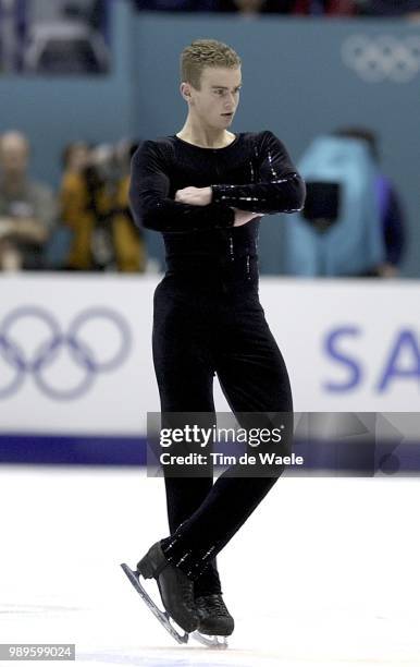 Winter Olympic Games : Salt Lake City, 2/14/02, Salt Lake City, Utah, United States --- Kevin Van Der Perren Of Belgium During The Free Skating...