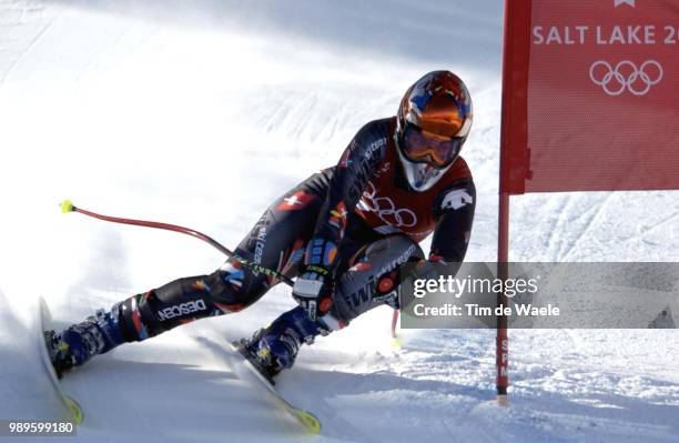 Winter Olympic Games : Salt Lake City, Afdaling, Descante, Downhill, Alpine Skiing, Ski Alpin, Skien, 2/10/02, Salt Lake City, Utah, United States...