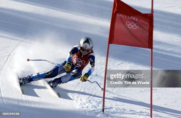 Winter Olympic Games : Salt Lake City, Afdaling, Descante, Downhill, Alpine Skiing, Ski Alpin, Skien, 2/10/02, Salt Lake City, Utah, United States...